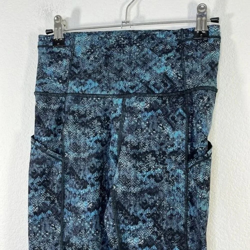 Lululemon Fast And Free 7/8 Tight Fairisle Multi‎ Black size 4